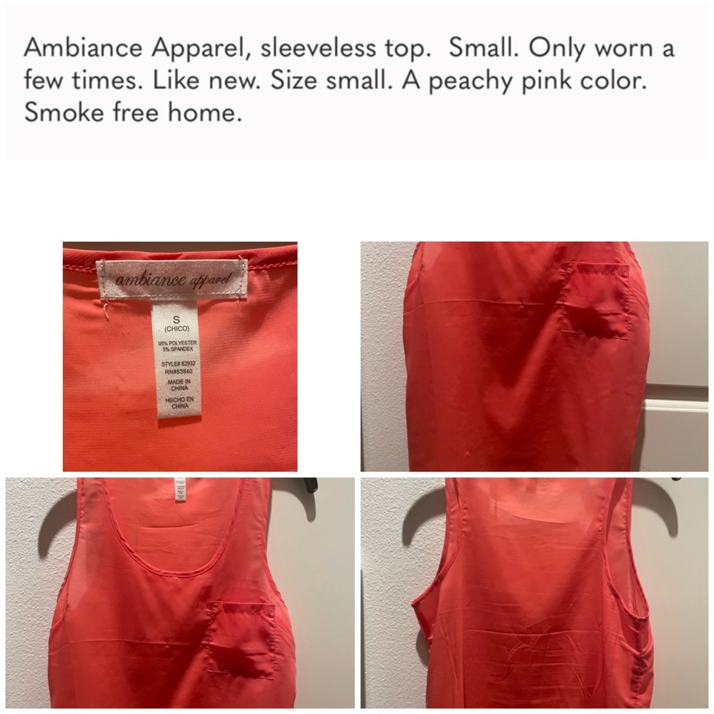 3 women’s tank tops. Smoke free home. Size small